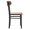 Flash Furniture Metal Dining Chair with Walnut Wood Seat & Back XU-DG6V5B-WAL-GG - alternate 2